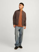 Jack & Jones JJEURBAN EDGE 1 Pack Crew Neck 100% Cotton T-Shirt - Mocha Bisque