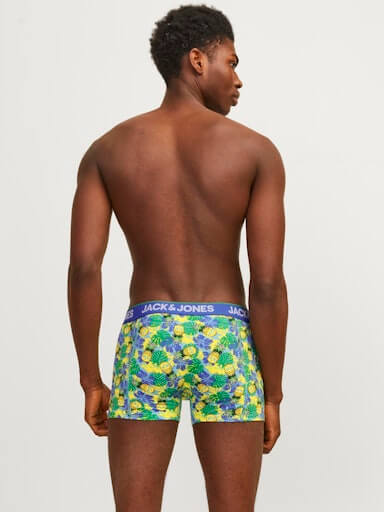 Jack & Jones 3 Pack Jacpineapple Skull Trunks - Palace Blue