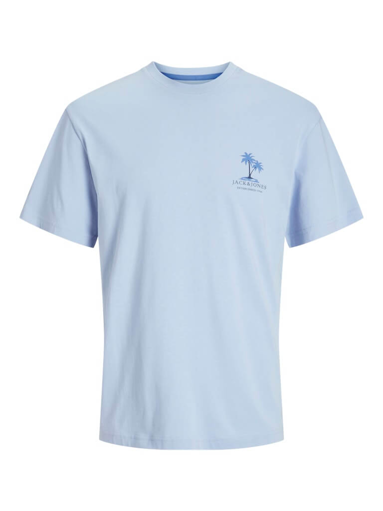 Jack & Jones 1 Pack JJSUMMER VIBES Crew Neck 100% Cotton T-Shirt