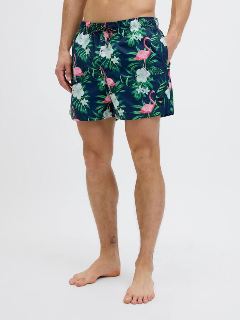 Jack & Jones Novelty AOP AKM Swim Shorts - Navy Blazer
