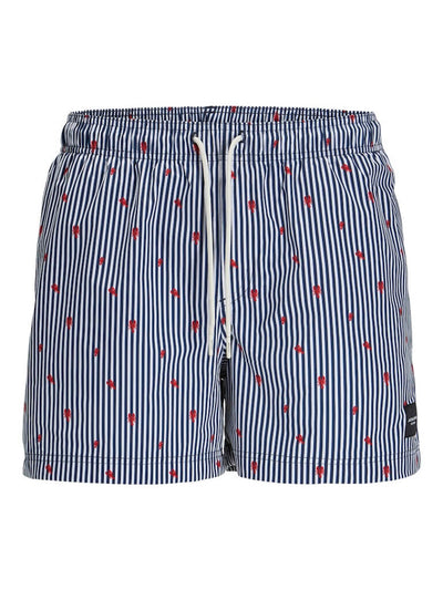 Jack & Jones Mini Stripe Swim Shorts - Navy Blazer
