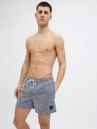 Jack & Jones Mini Stripe Swim Shorts - Navy Blazer