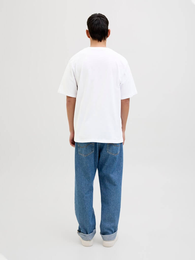 Jack & Jones Men’s 5-Pack JJHugo Crew Neck T-Shirts – 100% Cotton, Loose Fit