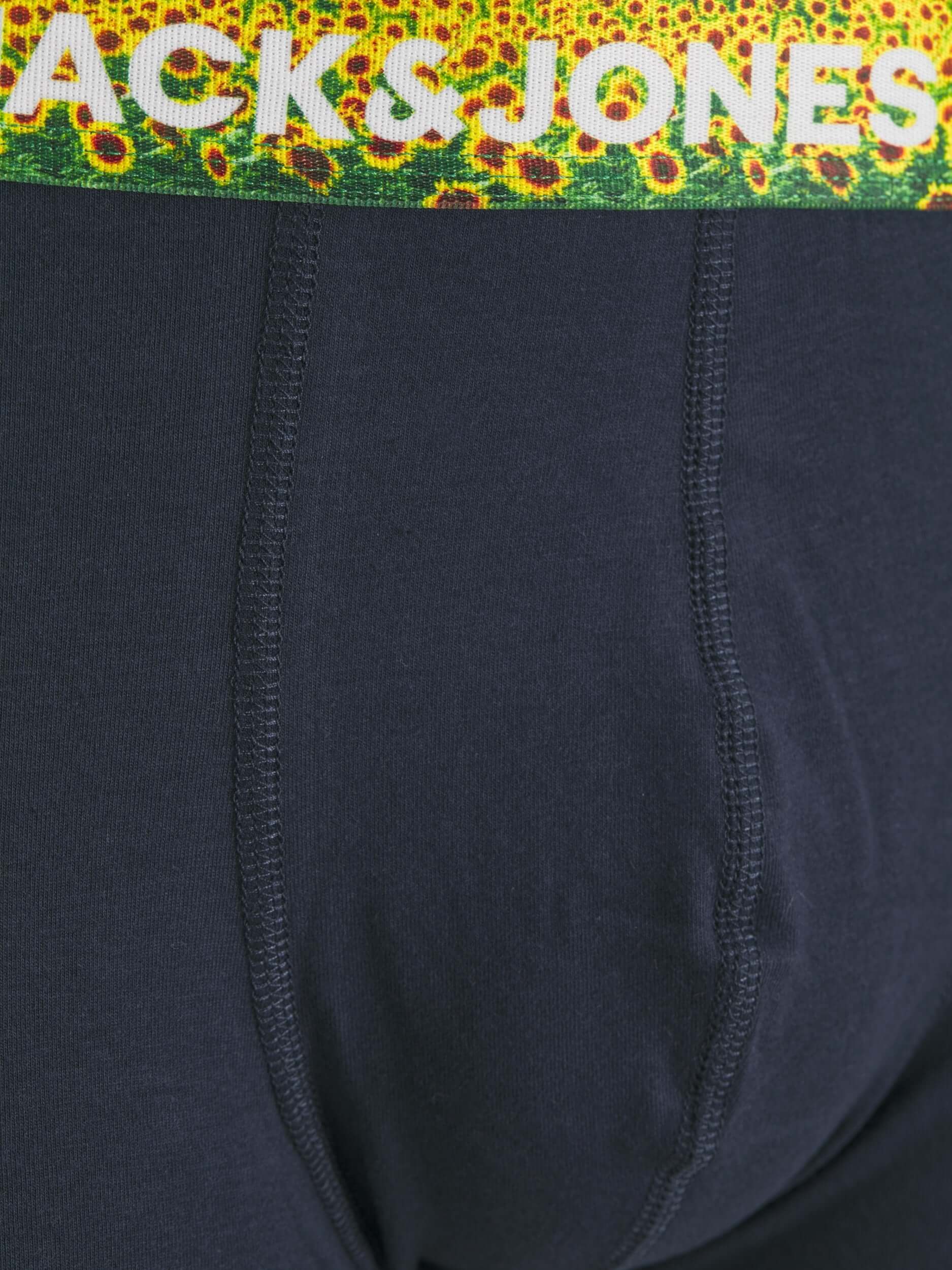 Jack & Jones JacLuca Solid Trunks 7 Pack Cotton Stretch Boxers - Navy Blazer