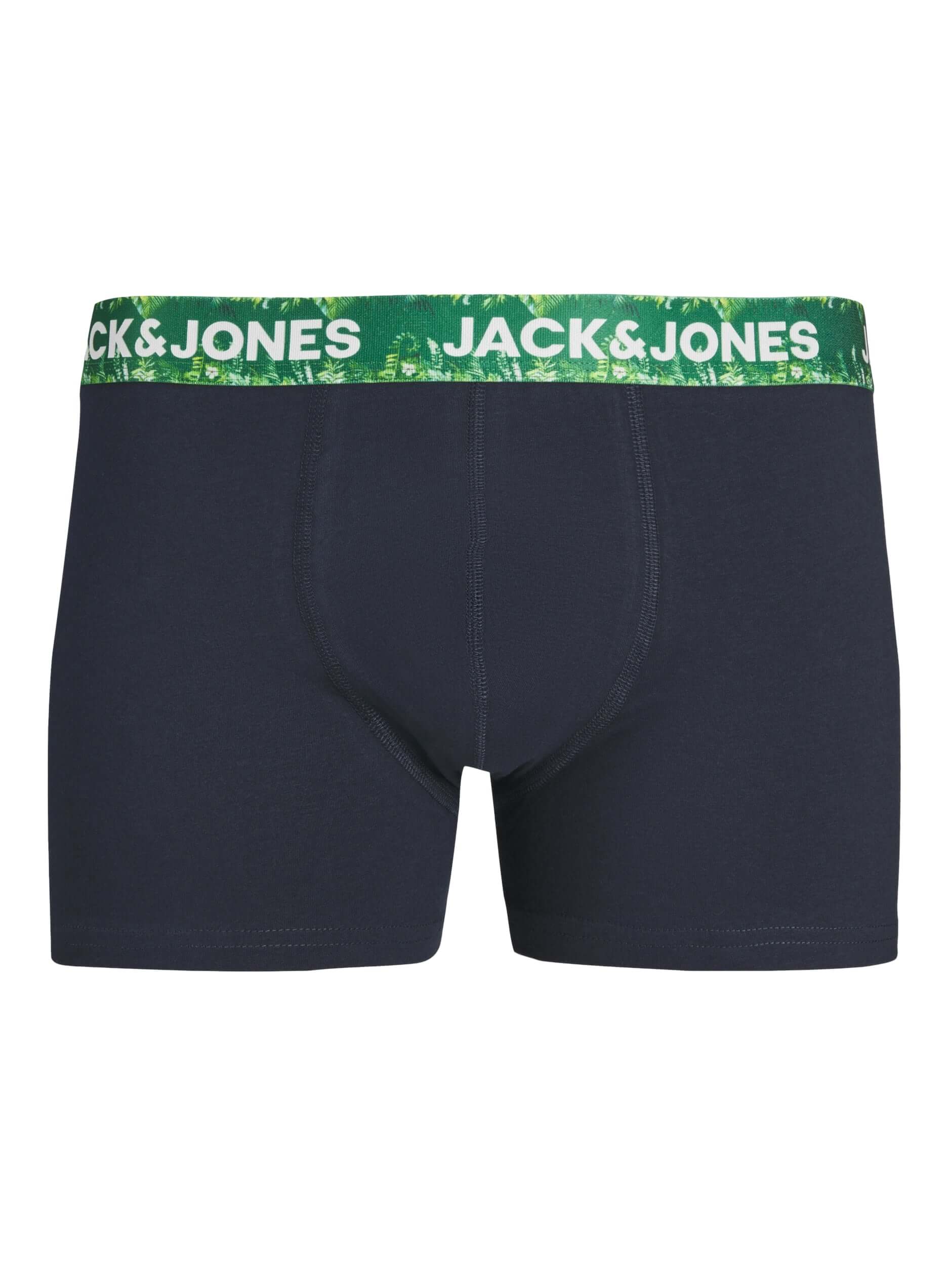 Jack & Jones JacLuca Solid Trunks 7 Pack Cotton Stretch Boxers - Navy Blazer