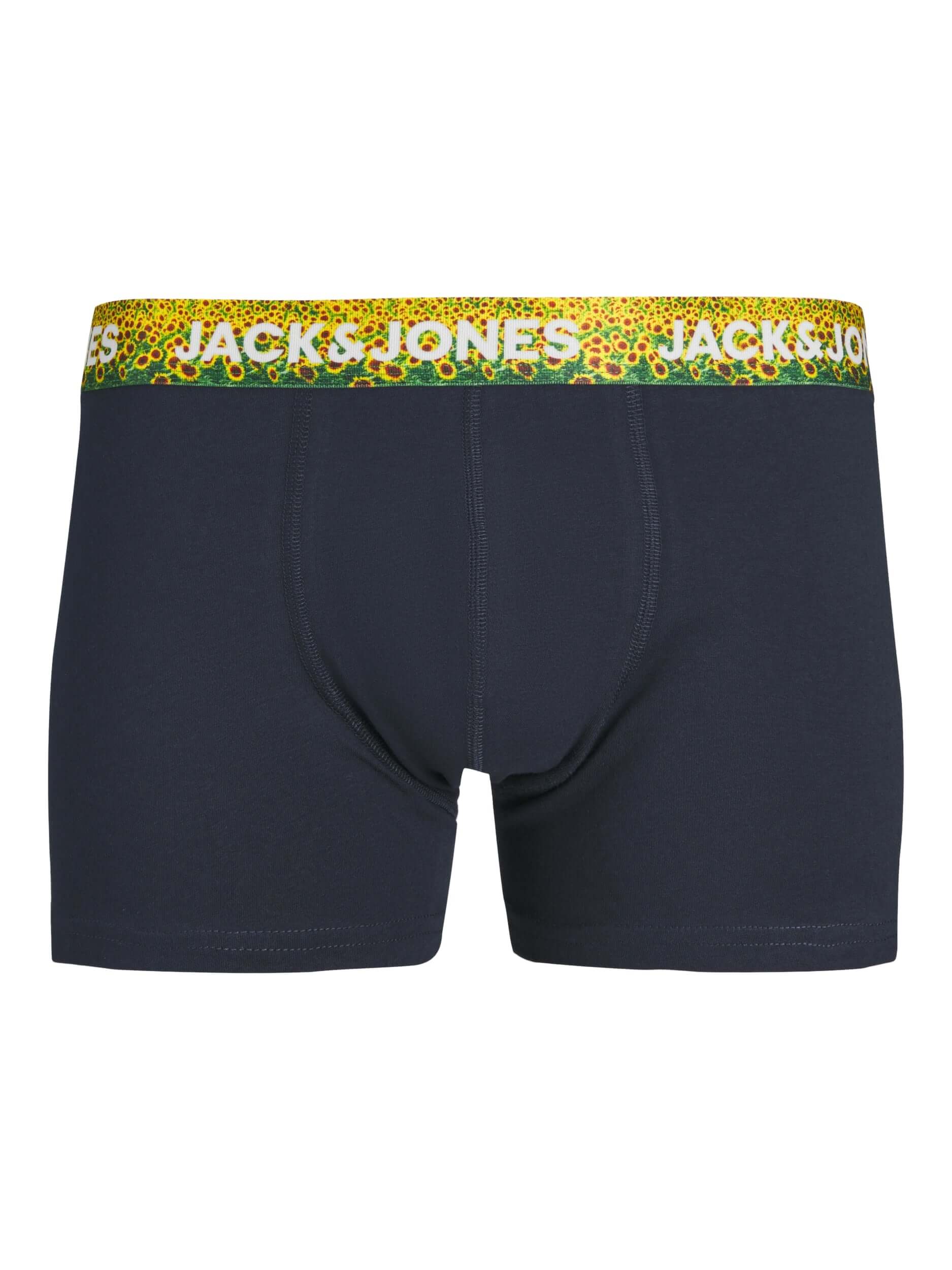 Jack & Jones JacLuca Solid Trunks 7 Pack Cotton Stretch Boxers - Navy Blazer