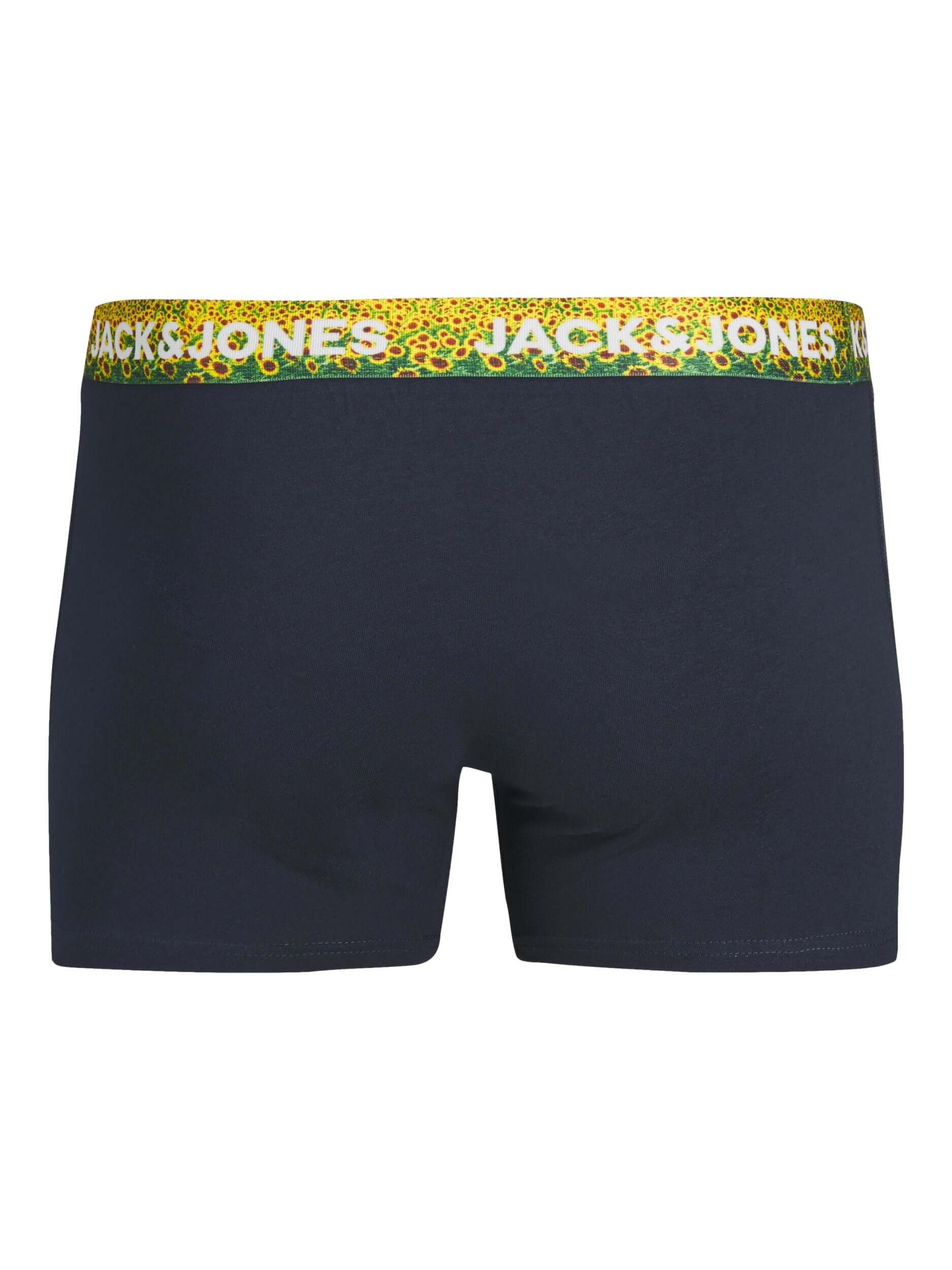 Jack & Jones JacLuca Solid Trunks 7 Pack Cotton Stretch Boxers - Navy Blazer