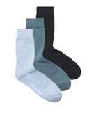 Jack & Jones 3 Pack Jacvince Sports Socks - Green/Blue/Black( 7-11 )