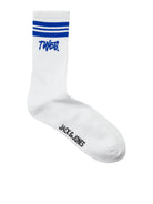 Jack & Jones 3 Pack JACTWES Sports Socks - White/ Lapis Blue ( Size 7-11 )