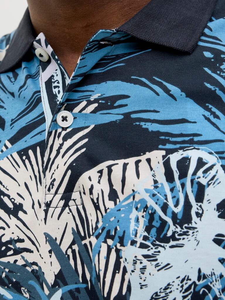 Jack & Jones HAWAII AOP Polo Shirt – Sky Captain