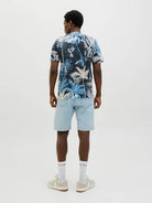 Jack & Jones 1 Pack JJHAWAII AOP Crew Neck 100% Cotton T-Shirt