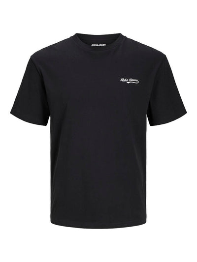 Jack & Jones JJZEKIEL Crew Neck 100% Cotton T-Shirt - Black