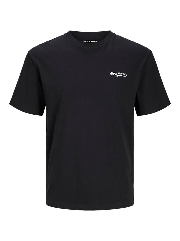 Jack & Jones JJZEKIEL Crew Neck 100% Cotton T-Shirt - Black