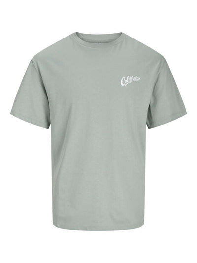 Jack & Jones JJZEKIEL Crew Neck 100% Cotton T-Shirt - Iceberg Green