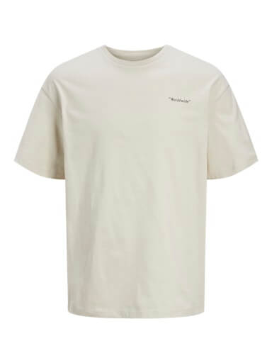 Jack & Jones 1 Pack JJCRINKLE Crew Neck 100% Cotton T-Shirt