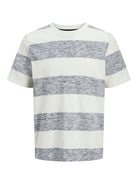 Jack & Jones JJBIRK Striped Crew Neck T-Shirt - Blue Multi