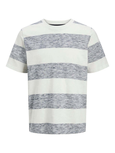 Jack & Jones JJBIRK Striped Crew Neck T-Shirt - Blue Multi
