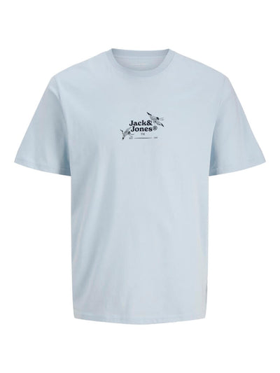Jack & Jones JORJUKA Crew Neck 100% Cotton T-Shirt - Skyway