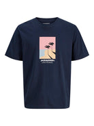 Jack & Jones JORCALIFA Crew Neck 100% Cotton T-Shirt - Navy