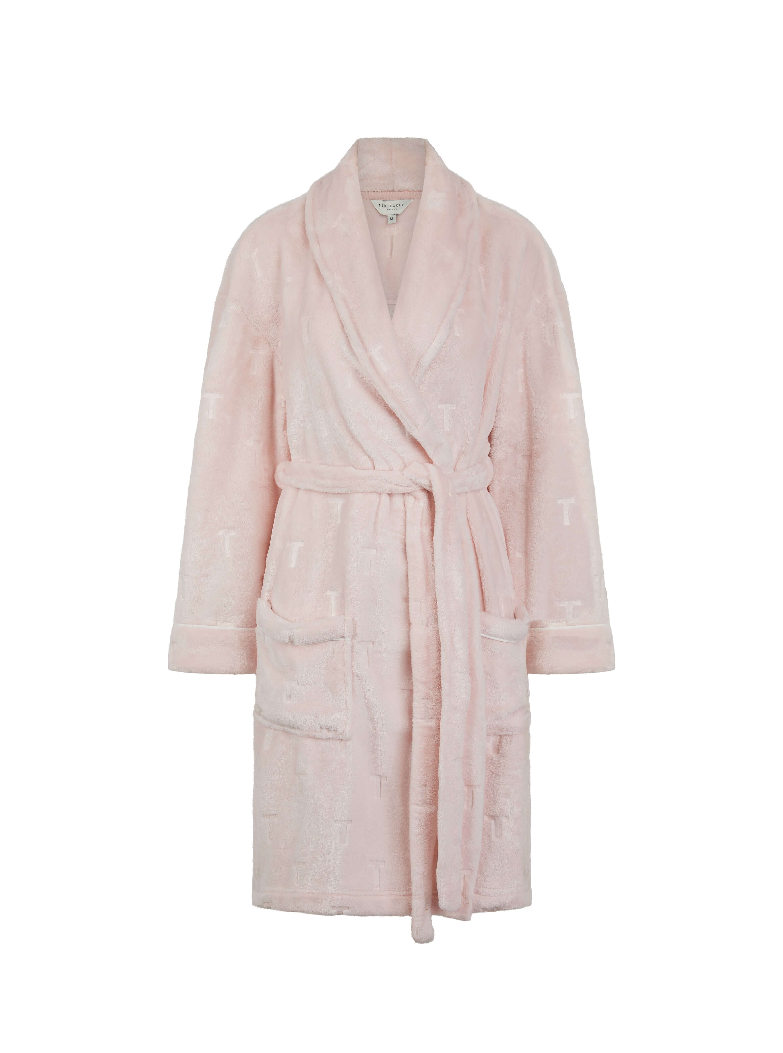 Ted Baker Jude Fluffy Dressing Gown – Pink Dogwood Bathrobe