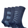 Tommy Hilfiger Men Socks 5 Pack Gift Box - Mouline Stripe (Jeans)