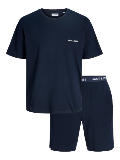 Jack & Jones Men’s Cotton Loungewear Set – T-Shirt & Shorts | Relaxed Fit