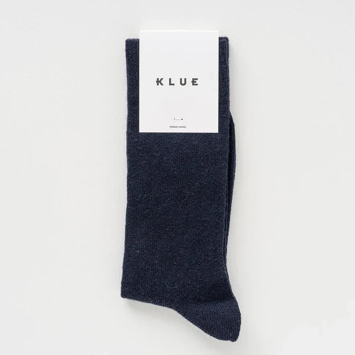 KLUE men's merino wool socks - Navy - UK 7.5-11