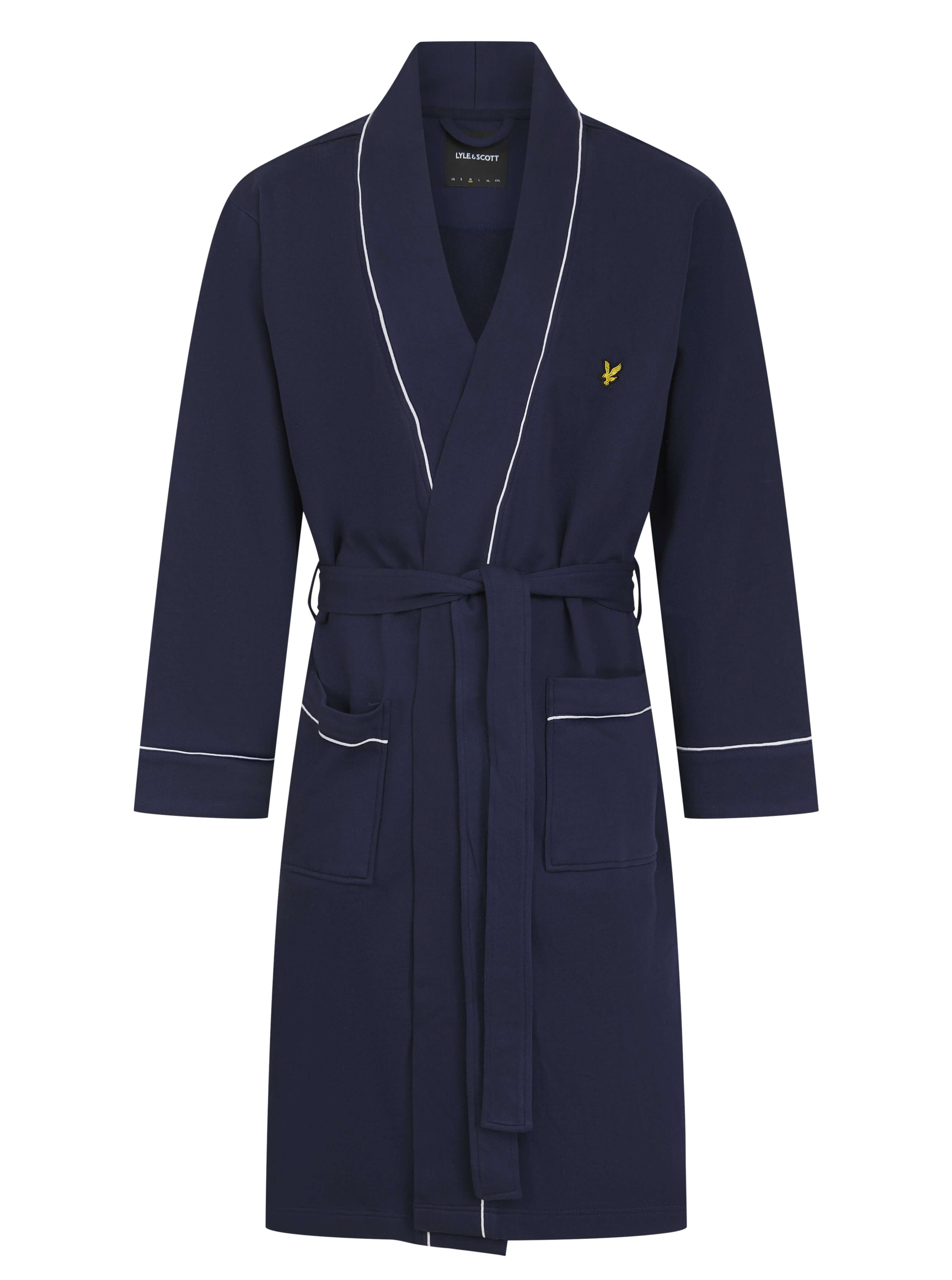 Lyle & Scott Men’s Kobe Classic Kimono Bathrobe - Peacoat
