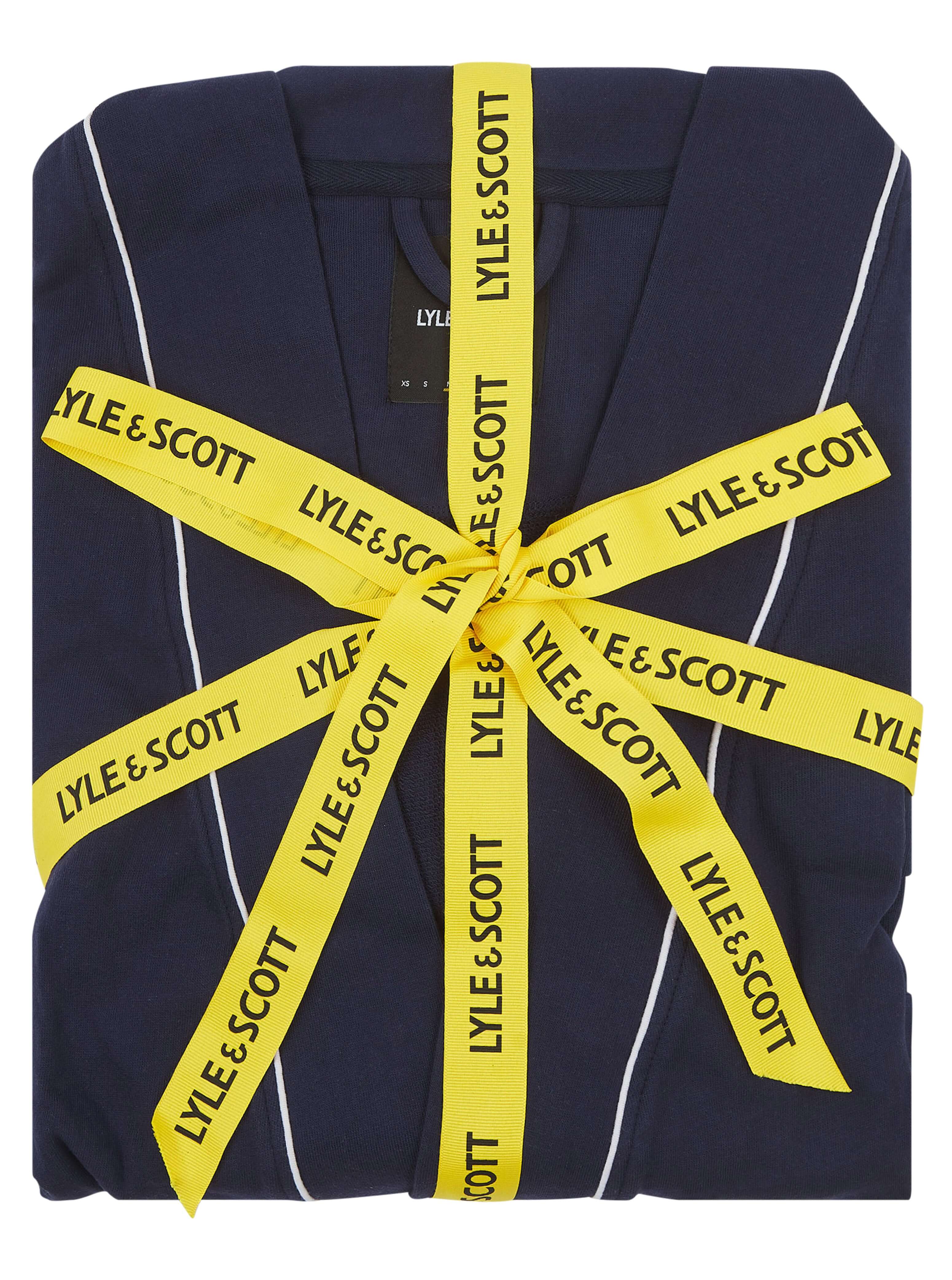 Lyle & Scott Men’s Kobe Classic Kimono Bathrobe - Peacoat