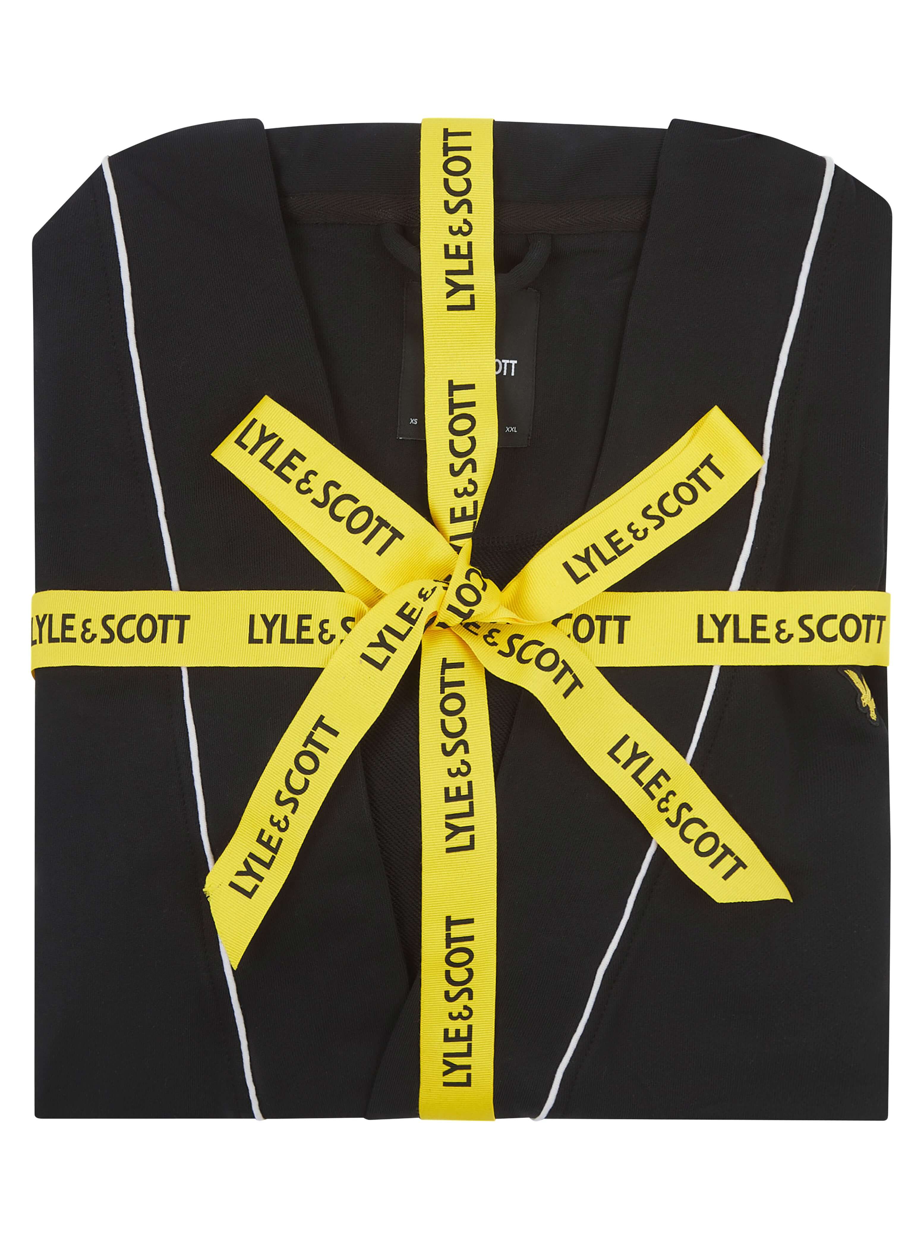 Lyle & Scott Men’s Kobe Classic Kimono Bathrobe - Black