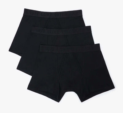LUKE 3 Pack Keiran Luxury Bamboo Boxers – Black
