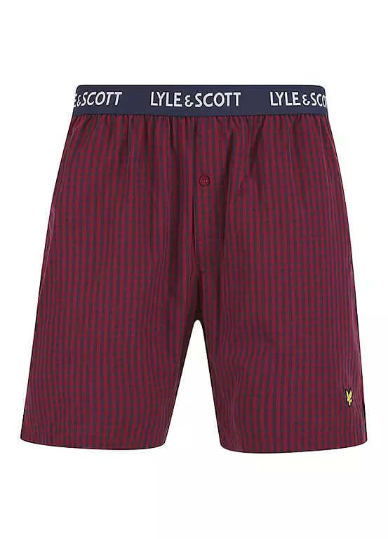 Lyle & Scott Kyle Shorts Lounge Set - Peacoat / Ruby Wine