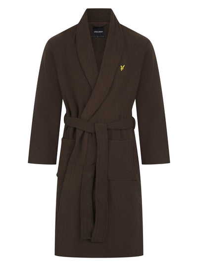 Lyle & Scott Lucas Towelling Dressing Gown – Brown