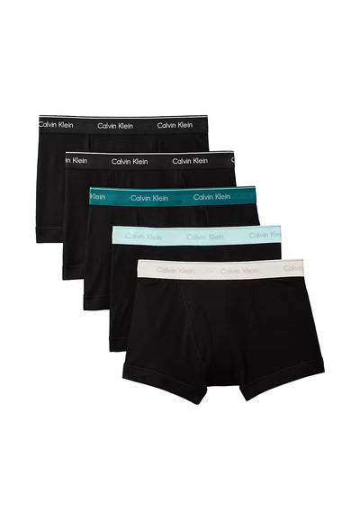 Calvin Klein 5 Pack Trunks – Cotton Classics Soft Cotton with Fly