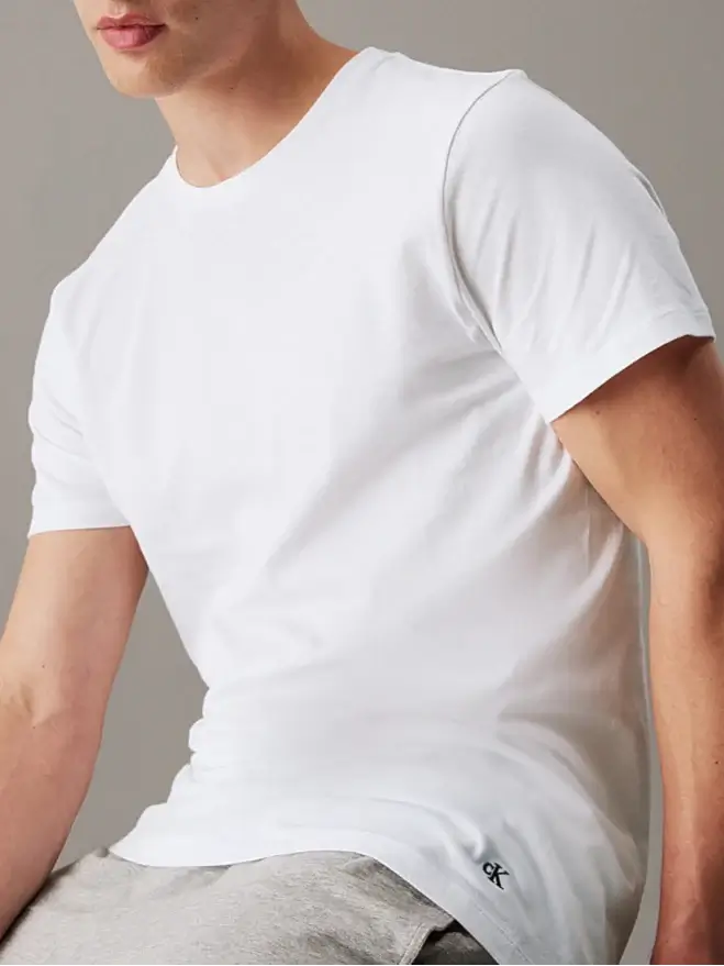 Calvin Klein Loungewear 3 Pack T-Shirts, 100 % Cotton - White