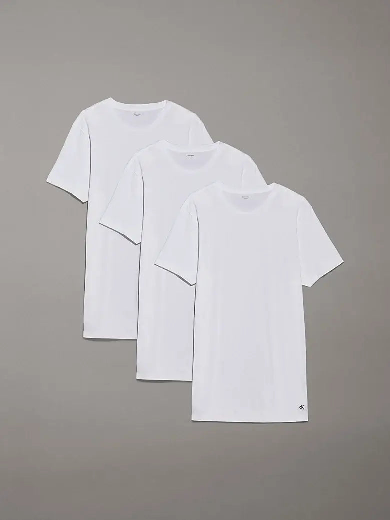 Calvin Klein Loungewear 3 Pack T-Shirts, 100 % Cotton - White