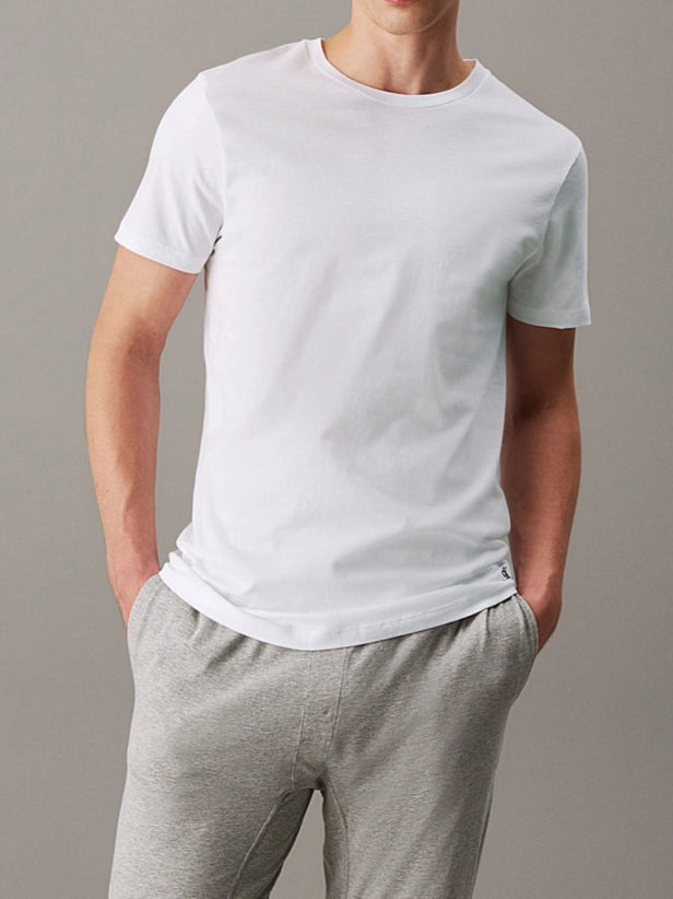 Calvin Klein Loungewear 3 Pack T-Shirts, 100 % Cotton - Black / Grey / White