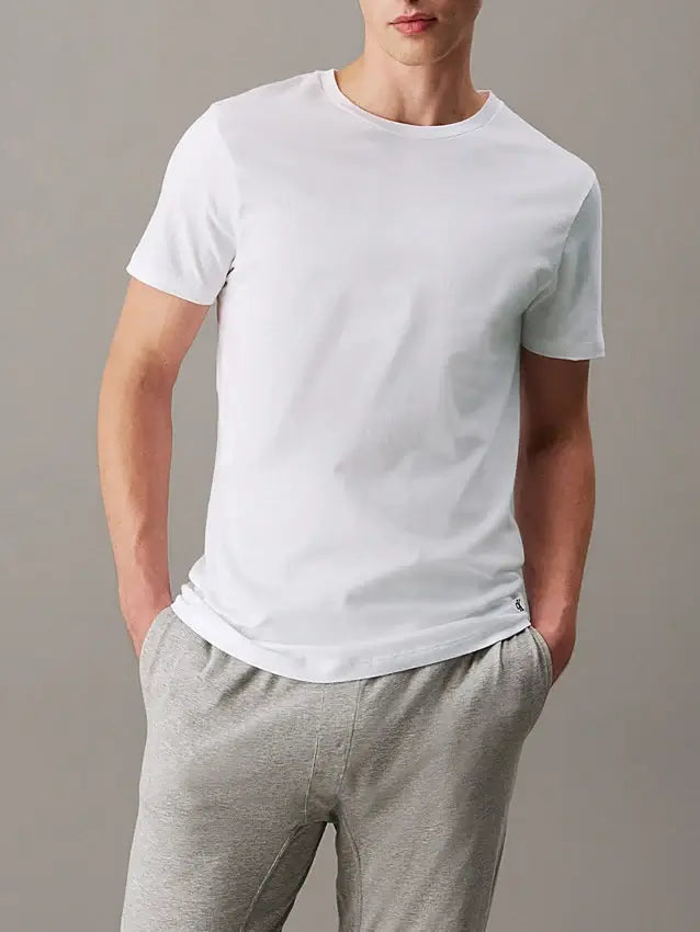 Calvin Klein Loungewear 3 Pack T-Shirts, 100 % Cotton - White