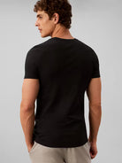 Calvin Klein Cotton Classics 3 Pack Crew Neck T-Shirts - Black / Goji Berry / Light Blue