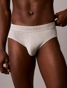 Calvin Klein Ultra Soft Modal 3-pack hip briefs in Dark Sapphire Dusty Orchid Grey Heather – alternate detail view
