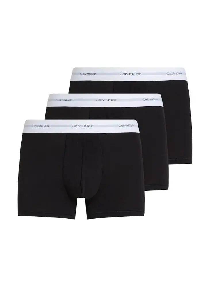 Calvin Klein 3 Pack Trunks – Cotton Modal Stretch Underwear, Black