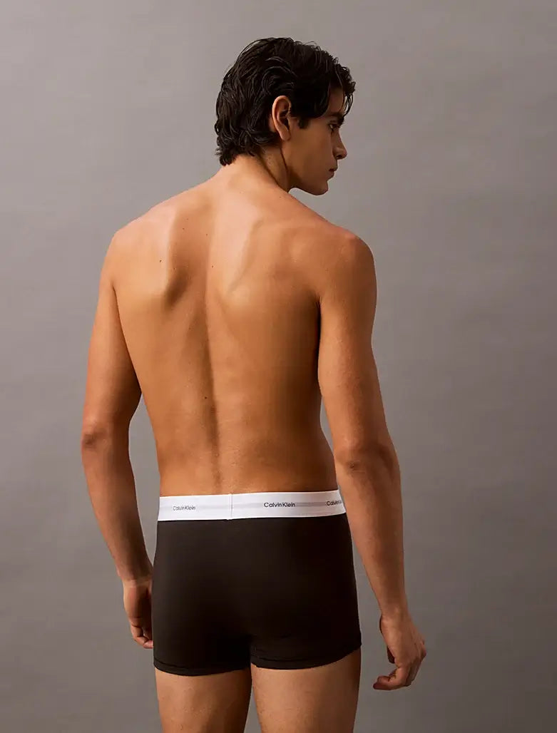 Calvin Klein 3 Pack Trunks – Cotton Modal Stretch Underwear, Black