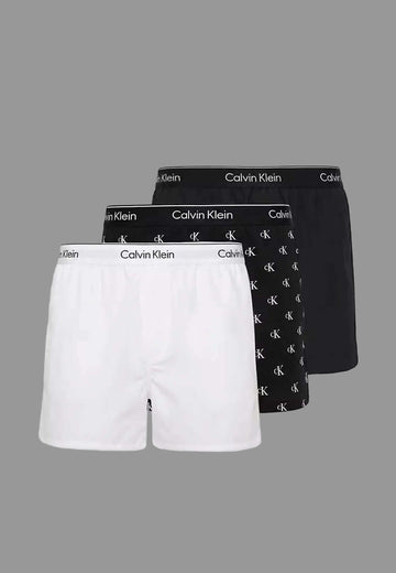 Calvin Klein 3 Pack Slim Fit Boxers – Icon Cotton Stretch