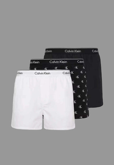 Calvin Klein 3 Pack Slim Fit Boxers – Icon Cotton Stretch