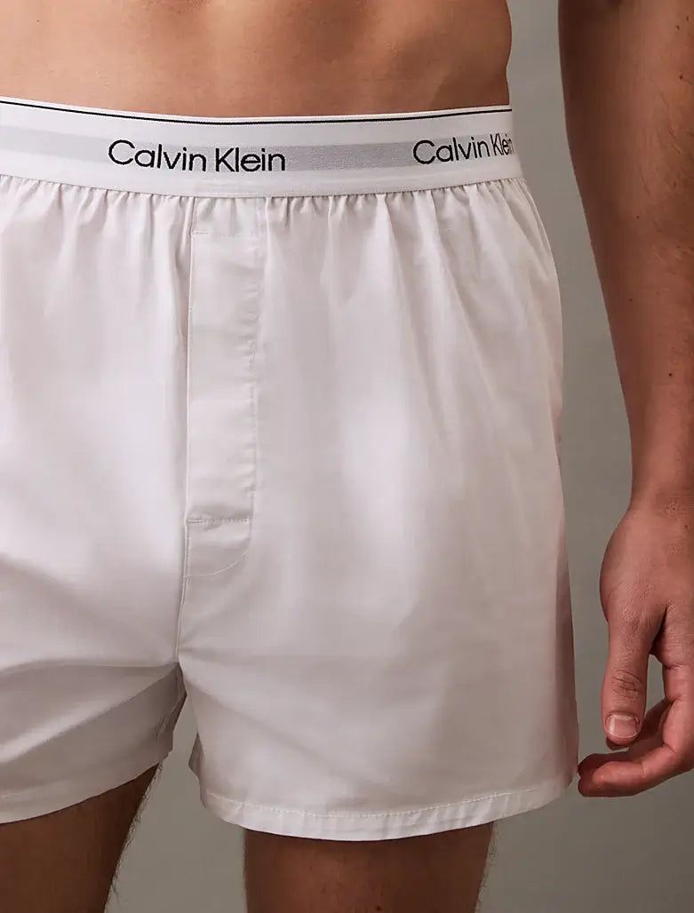 Calvin Klein 3 Pack Slim Fit Boxers – Icon Cotton Stretch | Black / White / Grey Heather