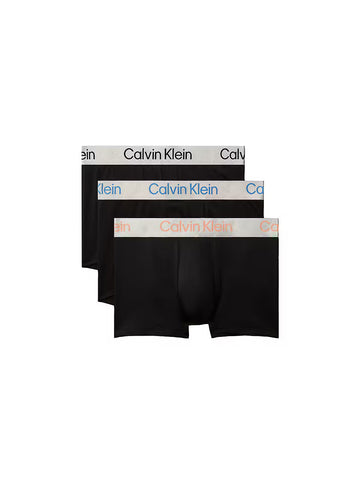 Calvin Klein 3 Pack Micro Stretch Trunks - Black, Brushed Microfibre