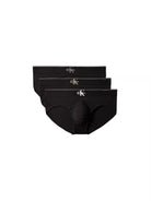 Calvin Klein Graphic Monogram 3 Pack Hip Briefs Black Granite Grey Poseidon - pack product image