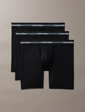 Calvin Klein Long Boxer Briefs 3 Pack -  Icon Active Mesh, Quick Dry