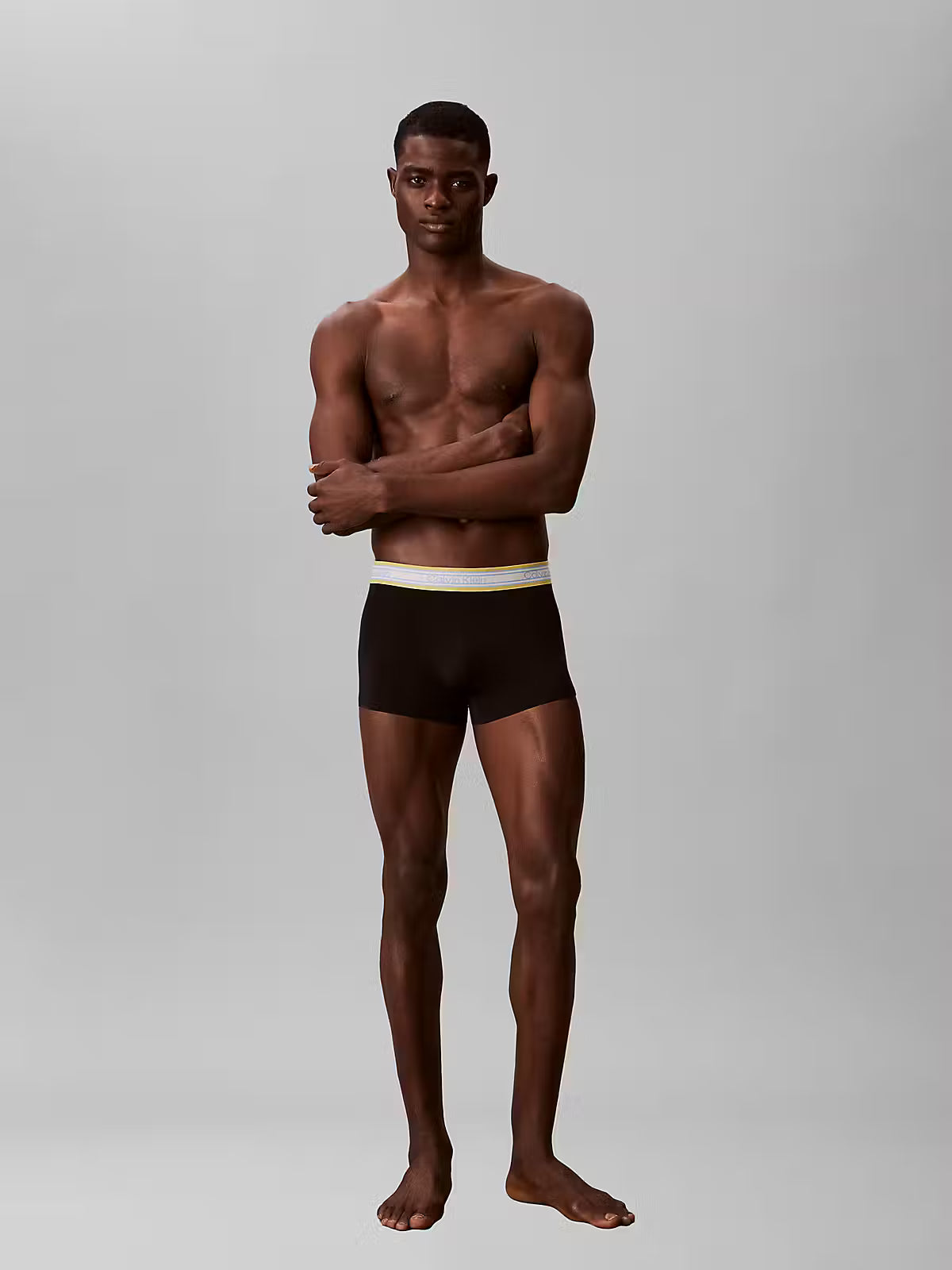Calvin Klein 3 Pack Icon Cotton Stretch Trunks, black iris grey alternate image