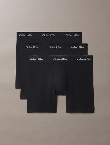 Calvin Klein Icon Cotton Stretch 3 Pack Boxer Briefs - Script Logo